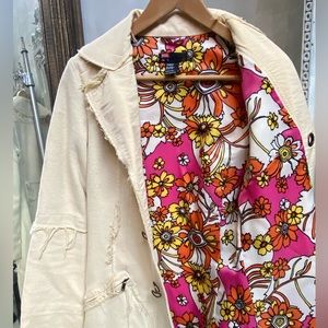 “Diesel “xsmall fall wool coat raw edges